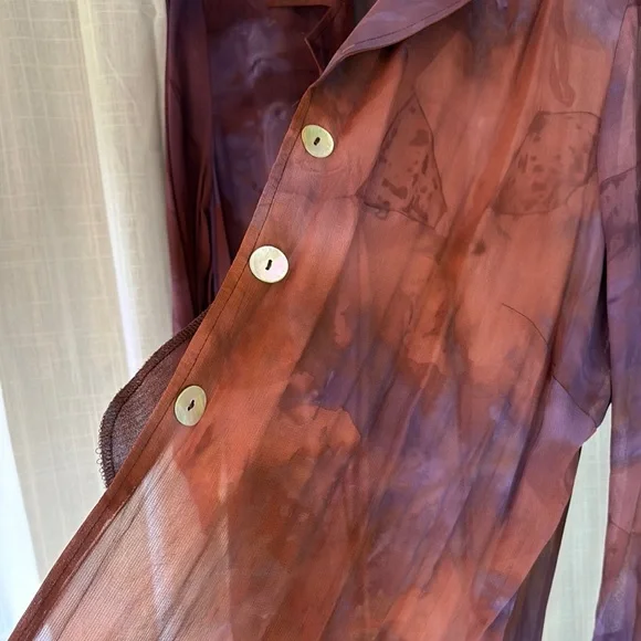 Rabbit Rabbit Rabbit Orange and Purple Sheath Dress with Duster Jacket - Picture 16 of 16